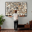 Abstract Longhorn Wall Art Canvas Print - Cow Animal Drawing by MyGreatCanvas | Canvas Wall Art Prints | Photo Prints & Wall Decor