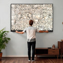 Abstract Bison Wall Art Canvas Print - Abstract Longhorn by MyGreatCanvas | Canvas Wall Art Prints | Photo Prints & Wall Decor