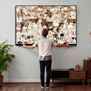 Large Longhorn Wall Art Canvas Print - Abstract Cow Animal by MyGreatCanvas | Canvas Wall Art Prints | Photo Prints & Wall Decor