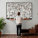 Abstract Texas Cow Wall Art Canvas Print - Farm Longhorn by MyGreatCanvas | Canvas Wall Art Prints | Photo Prints & Wall Decor