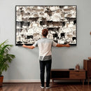 Abstract Texas Longhorn Print - Longhorn Herd Print for by MyGreatCanvas | Canvas Wall Art Prints | Photo Prints & Wall Decor