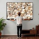 Farmhouse Bighorn Sheep Wall Art Canvas Print - Abstract by MyGreatCanvas | Canvas Wall Art Prints | Photo Prints & Wall Decor