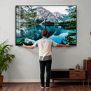 Alpine Mountain Lake Wall Art Canvas Print – Turquoise by MyGreatCanvas | Canvas Wall Art Prints | Photo Prints & Wall Decor