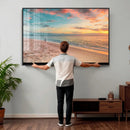 Beach Walk Wall Art Canvas Print – Soft Coastal Photography by MyGreatCanvas | Canvas Wall Art Prints | Photo Prints & Wall Decor