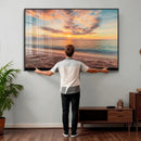 Sunset Beach Wall Art Canvas Print – Soft Coastal by MyGreatCanvas | Canvas Wall Art Prints | Photo Prints & Wall Decor