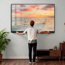Sunset Beach Wall Art Canvas Print – Soft Coastal by MyGreatCanvas | Canvas Wall Art Prints | Photo Prints & Wall Decor