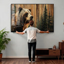 Grizzly Bear Wall Art Canvas Print, Rustic Wildlife Bear by MyGreatCanvas | Canvas Wall Art Prints | Photo Prints & Wall Decor