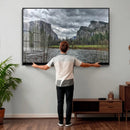 Yosemite Valley River Wall Art Canvas Print, Granite Cliffs by MyGreatCanvas | Canvas Wall Art Prints | Photo Prints & Wall Decor