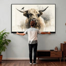 Abstract Highland Cow Wall Art Canvas Print, Rustic Farm by MyGreatCanvas | Canvas Wall Art Prints | Photo Prints & Wall Decor