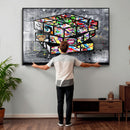 Graffiti Cube Abstract Street Art Wall Art Canvas Print by MyGreatCanvas | Canvas Wall Art Prints | Photo Prints & Wall Decor