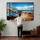 Fishing Boats Wall Art Canvas Print, Coastal Boat Beach by MyGreatCanvas | Canvas Wall Art Prints | Photo Prints & Wall Decor