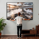 Rocky Coast Ocean Sunset Wall Art Canvas Print, Dramatic by MyGreatCanvas | Canvas Wall Art Prints | Photo Prints & Wall Decor