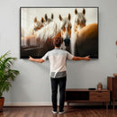 Wild Horse Herd Wall Art Canvas Print, Natural Horse by MyGreatCanvas | Canvas Wall Art Prints | Photo Prints & Wall Decor