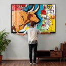 Basquiat Style Bull Graffiti Wall Art Canvas Print, Street by MyGreatCanvas | Canvas Wall Art Prints | Photo Prints & Wall Decor
