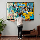 Basquiat Style Bird Bull Graffiti Wall Art Canvas Print, by MyGreatCanvas | Canvas Wall Art Prints | Photo Prints & Wall Decor