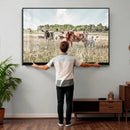 Texas Longhorn Cattle Wall Art Canvas Print, Rustic Ranch by MyGreatCanvas | Canvas Wall Art Prints | Photo Prints & Wall Decor