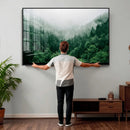 Misty Pine Forest Wall Art Canvas Print, Foggy Evergreen by MyGreatCanvas | Canvas Wall Art Prints | Photo Prints & Wall Decor