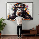 Dj Monkey Wall Art Canvas Print – Colorful Pop Art Banksy by MyGreatCanvas | Canvas Wall Art Prints | Photo Prints & Wall Decor