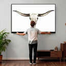 Longhorn Skull Wall Art Canvas Print – Rustic Western by MyGreatCanvas | Canvas Wall Art Prints | Photo Prints & Wall Decor