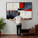 Navy Red Abstract Wall Art Canvas Print, Modern Luxury by MyGreatCanvas | Canvas Wall Art Prints | Photo Prints & Wall Decor