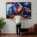 Red Wine Splash Abstract Wall Art Canvas Print, Modern Wine by MyGreatCanvas | Canvas Wall Art Prints | Photo Prints & Wall Decor