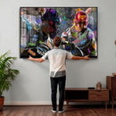 Graffiti Baseball Player Street Art Wall Art Canvas Print by MyGreatCanvas | Canvas Wall Art Prints | Photo Prints & Wall Decor
