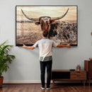 Texas Longhorn Wall Art Canvas Print – Western Cattle Ranch by MyGreatCanvas | Canvas Wall Art Prints | Photo Prints & Wall Decor
