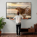 Texas Longhorn Wall Art Canvas Print, Western Ranch Bull by MyGreatCanvas | Canvas Wall Art Prints | Photo Prints & Wall Decor