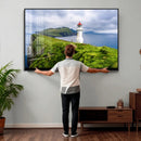 Cliffside Lighthouse Wall Art Canvas Print – Coastal by MyGreatCanvas | Canvas Wall Art Prints | Photo Prints & Wall Decor