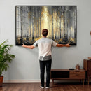 Abstract Birch Forest Wall Art Canvas Print – Modern Gold by MyGreatCanvas | Canvas Wall Art Prints | Photo Prints & Wall Decor