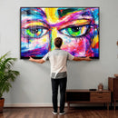 Colorful Abstract Face Wall Art Canvas Print – Modern Pop by MyGreatCanvas | Canvas Wall Art Prints | Photo Prints & Wall Decor