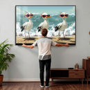 Funny Seagull Wall Art Canvas Print Beach Birds With by MyGreatCanvas | Canvas Wall Art Prints | Photo Prints & Wall Decor