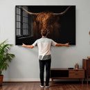 Highland Cow Wall Art Canvas Print – Moody Dark Rustic by MyGreatCanvas | Canvas Wall Art Prints | Photo Prints & Wall Decor