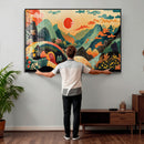 Yayoi Kusama Boho Mountain Landscape Large Wall Art, by MyGreatCanvas | Canvas Wall Art Prints | Photo Prints & Wall Decor