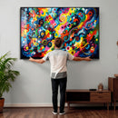 Geometric Abstract Wall Art Canvas Print, Bold Color by MyGreatCanvas | Canvas Wall Art Prints | Photo Prints & Wall Decor