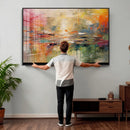 Colorful Abstract Canvas Wall Art — Large Textured Oil by MyGreatCanvas | Canvas Wall Art Prints | Photo Prints & Wall Decor