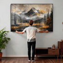 Mountain Lake Canvas Wall Art — Rustic Forest Landscape by MyGreatCanvas | Canvas Wall Art Prints | Photo Prints & Wall Decor