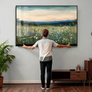 Wildflower Meadow Oil Painting Canvas — Daisy Lavender by MyGreatCanvas | Canvas Wall Art Prints | Photo Prints & Wall Decor