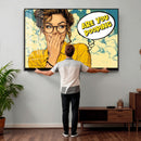 Pop Art Print Bathroom Sign Wall Art Canvas Print — Funny by MyGreatCanvas | Canvas Wall Art Prints | Photo Prints & Wall Decor
