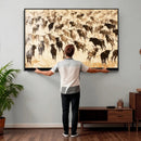 Texas Longhorn Sepia Canvas Wall Art, Western Cattle by MyGreatCanvas | Canvas Wall Art Prints | Photo Prints & Wall Decor