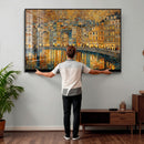 Gustav Klimt Golden Cityscape Wall Art Canvas Print, Framed by MyGreatCanvas | Canvas Wall Art Prints | Photo Prints & Wall Decor