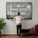 Home Sweet Home Sign Wall Art Canvas Print, Floral Farmhouse by MyGreatCanvas | Canvas Wall Art Prints | Photo Prints & Wall Decor