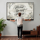 Home Sweet Home Wall Art Canvas Print, Floral Farmhouse by MyGreatCanvas | Canvas Wall Art Prints | Photo Prints & Wall Decor