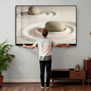 Zen Garden Stone Sand Canvas | Japanese Rock Garden Wall Art by MyGreatCanvas | Canvas Wall Art Prints | Photo Prints & Wall Decor