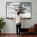 Zen Stone Wall Art Canvas Print, Balanced Rock Stack Framed by MyGreatCanvas | Canvas Wall Art Prints | Photo Prints & Wall Decor