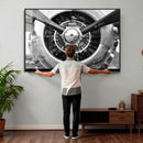 Vintage Propeller Plane Wall Art Canvas Print, Black and by MyGreatCanvas | Canvas Wall Art Prints | Photo Prints & Wall Decor
