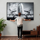 Propeller Plane Wall Art Canvas Print, Black and White by MyGreatCanvas | Canvas Wall Art Prints | Photo Prints & Wall Decor