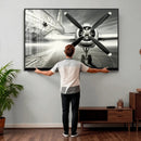 Vintage Airplane Wall Art Canvas Print, Black and White by MyGreatCanvas | Canvas Wall Art Prints | Photo Prints & Wall Decor