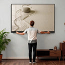 Zen Garden Stone Sand Canvas | Japanese Rock Garden Wall Art by MyGreatCanvas | Canvas Wall Art Prints | Photo Prints & Wall Decor