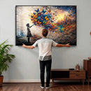 Banksy Girl Wall Art Canvas Print for Living Room Decor by MyGreatCanvas | Canvas Wall Art Prints | Photo Prints & Wall Decor